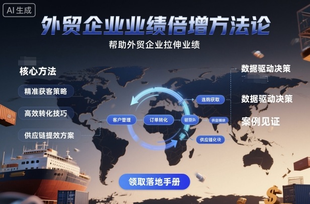 外贸企业业绩倍增方法论，帮助外贸企业拉伸业绩-jixi