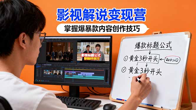 影视解说变现营：通过30+实战案例爆款内容创作技巧，掌握影视解说盈利密码-jixi