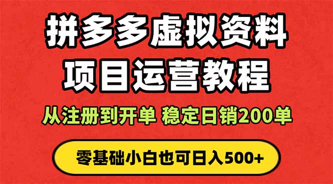 拼多多开店运营课程： 蓝海变现玩法，轻松实现睡后收入 零基础小白也可...-jixi