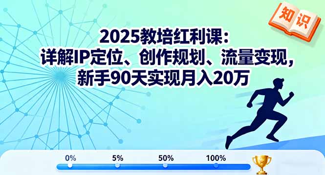 2025教培红利课：详解IP定位、创作规划、流量变现，新手90天实现月入20万-jixi
