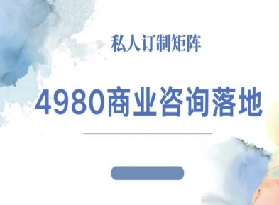 4980商业咨询师落地课程-ip运营高客单教程-jixi