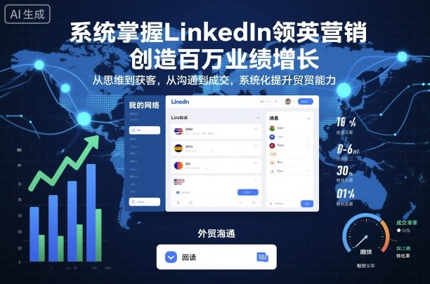 系统掌握LinkedIn领英营销，创造百万业绩增长，从思维到获客，从沟通到成交，系统化提升外贸能力-jixi