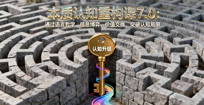本质认知重构课7.0：通过语言哲学、信息博弈、价值交换，突破认知局限-jixi