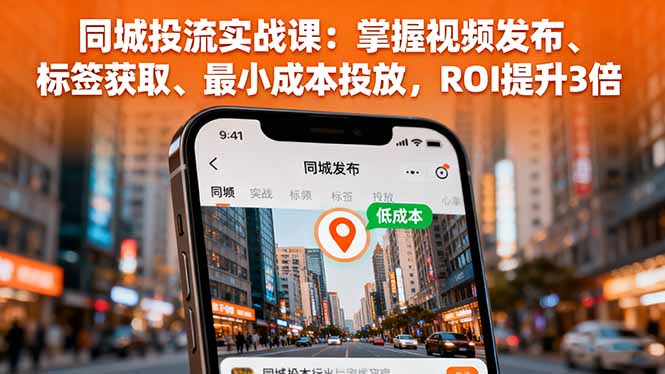 同城投流实战课：掌握视频发布、标签获取、最小成本投放，ROI提升3倍-jixi