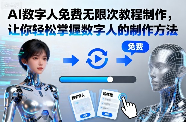 AI数字人免费无限次教程制作,让你轻松掌握数字人的制作方法-jixi