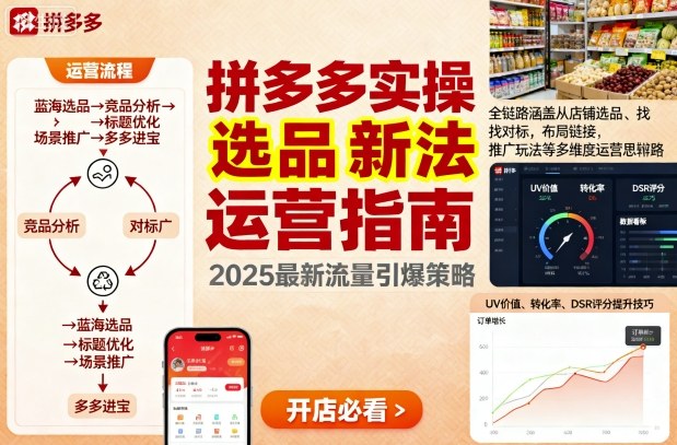 王校长9月12拼多多实操新玩法,全链路涵盖从店铺选品、找对标,布局链接,推广玩法等多维度运营思路-jixi