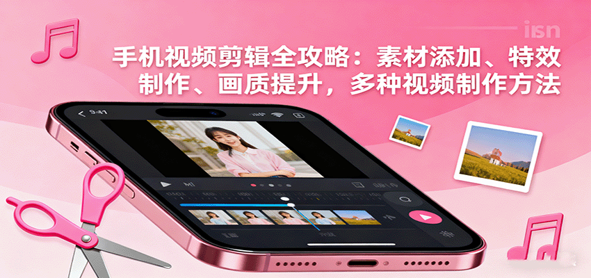 手机视频剪辑全攻略：素材添加、特效制作、画质提升，多种视频制作方法-jixi