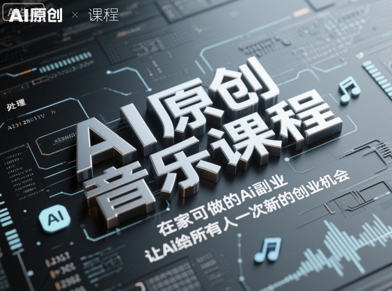 AI原创音乐课程，在家可做的Ai副业，让Ai给所有人一次新的创业机会-jixi