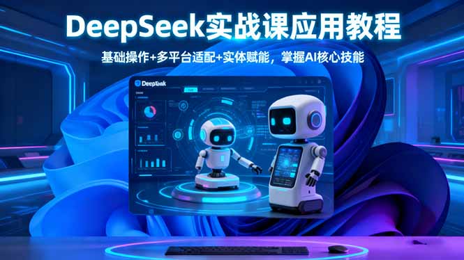 DeepSeek实战课应用教程、基础操作+多平台适配+实体赋能，掌握AI核心技能-jixi
