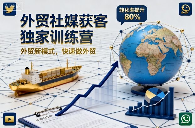 外贸社媒获客独家训练营，外贸新模式，快速做外贸-jixi