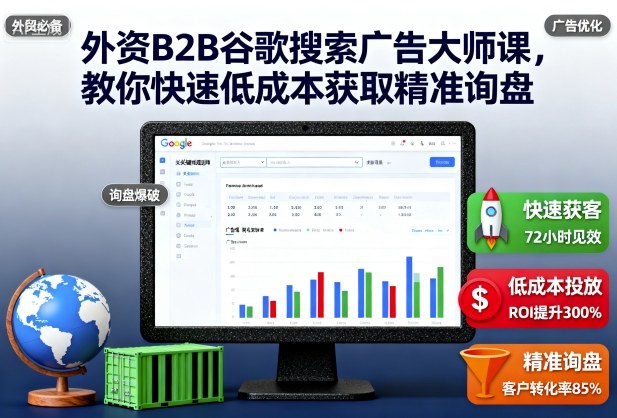 外资B2B谷歌搜索广告大师课,教你快速低成本获取精准询盘-jixi