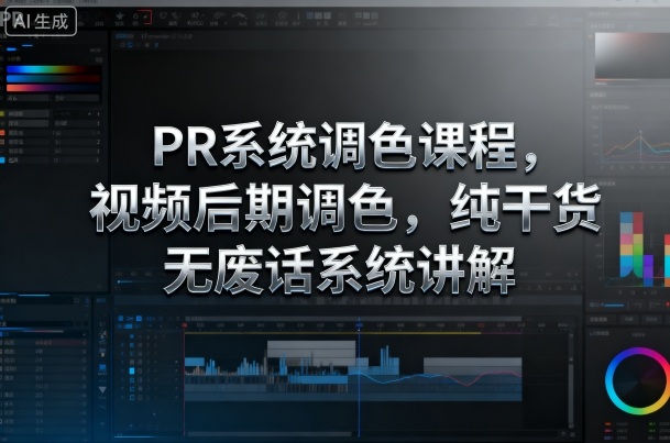PR系统调色课程，视频后期调色，纯干货无废话系统讲解-jixi