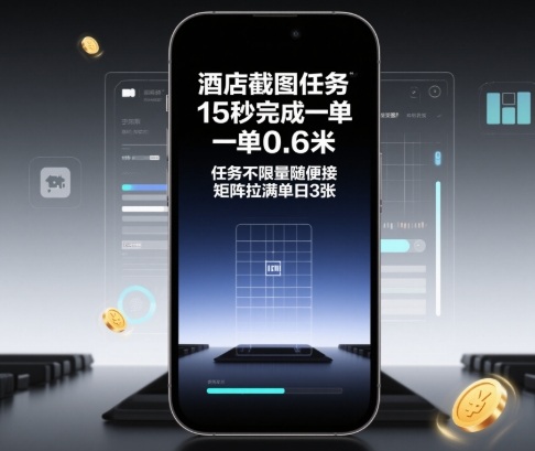 酒店截图任务，15秒完成一单，一单0.6米，任务不限量随便接，矩阵拉满单日3张【揭秘】-jixi