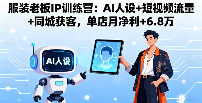 服装老板IP训练营：AI人设+短视频流量+同城获客，单店月净利+6.8万-jixi
