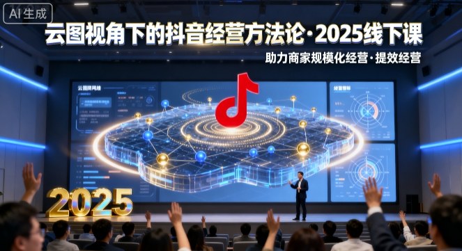 云图视角下的抖音经营方法论，2025线下课，助力商家规模化经营，提效经营(录音+字幕)-jixi