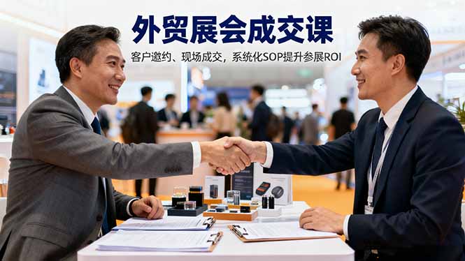 外贸展会成交课，含目标制定、客户邀约、现场成交，系统化SOP提升参展ROI-jixi