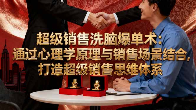 超级销售洗脑爆单术：通过心理学原理与销售场景结合,打造超级销售思维体系-jixi