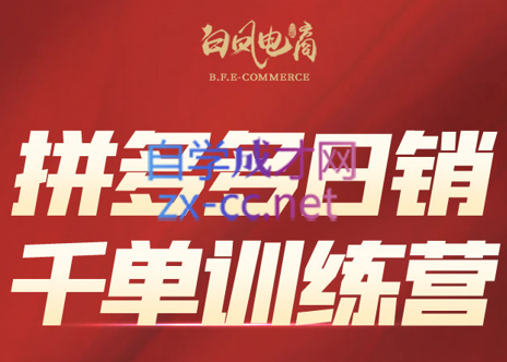 白凤电商·拼多多日销千单训练营(更新9月)-jixi