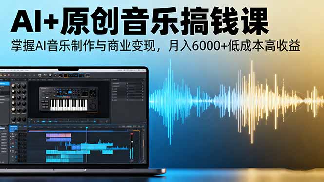 AI+原创音乐搞钱课：掌握AI音乐制作与商业变现，月入6000+低成本高收益-jixi