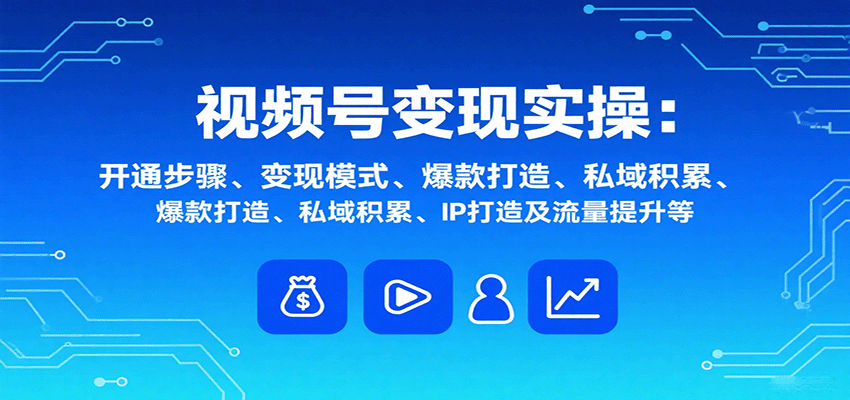 视频号变现实操，含开通步骤、变现模式、爆款打造、私域积累、IP打造及流量提升等-jixi