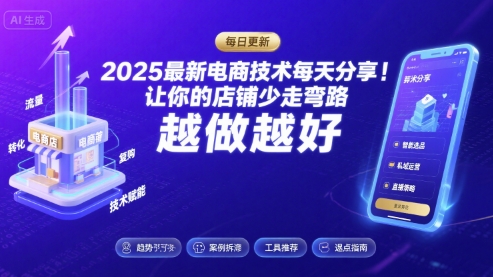 2025最新电商技术每天分享，让你的店铺少走弯路，越做越好(更新9月)-jixi