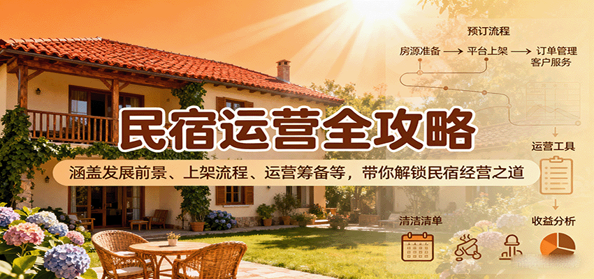 民宿运营全攻略：涵盖发展前景、上架流程、运营筹备等，带你解锁民宿经营之道-jixi