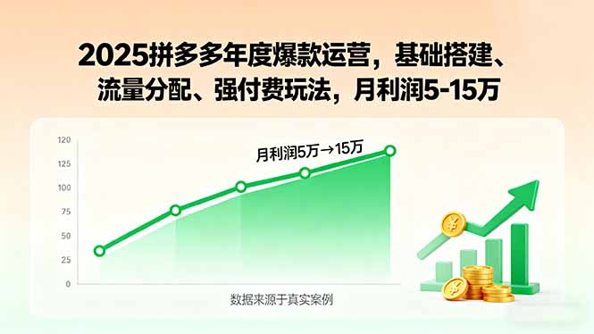 2025拼多多年度爆款运营，基础搭建、流量分配、强付费玩法，月利润5-15万-jixi