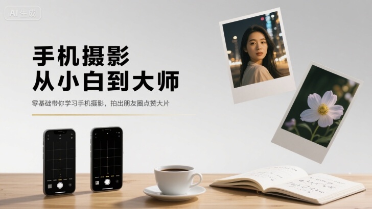 手机摄影从小白到大师，零基础带你学习手机摄影，拍出朋友圈点赞大片-jixi