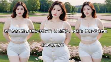 微胖女孩舞蹈AI视频制作提示词(含绘图词、视频词) 跳舞+视频教程-jixi
