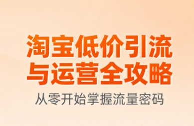 淘宝低价引流与运营全攻略(更新9月)-jixi