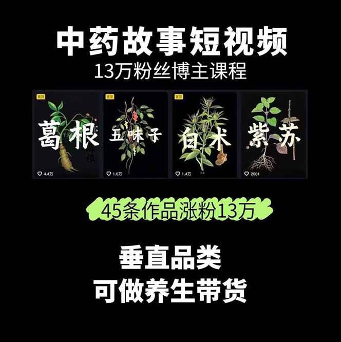 图片[2]-中药文化赛道：溯源故事开发，AI工具实战，平台运营，全方位解锁中医流量变现新路径-jixi