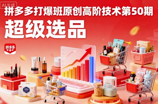 拼多多打爆班原创高阶技术第50期，超级选品-jixi