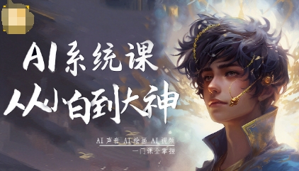 AI系统课程，从小白到大神系统学AI，AI声音-AI绘画-AI视频一门课全掌握-jixi