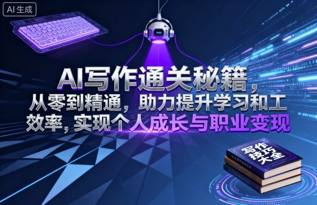 AI写作通关秘籍，从零到精通，助力提升学习和工作效率，实现个人成长与职业变现-jixi