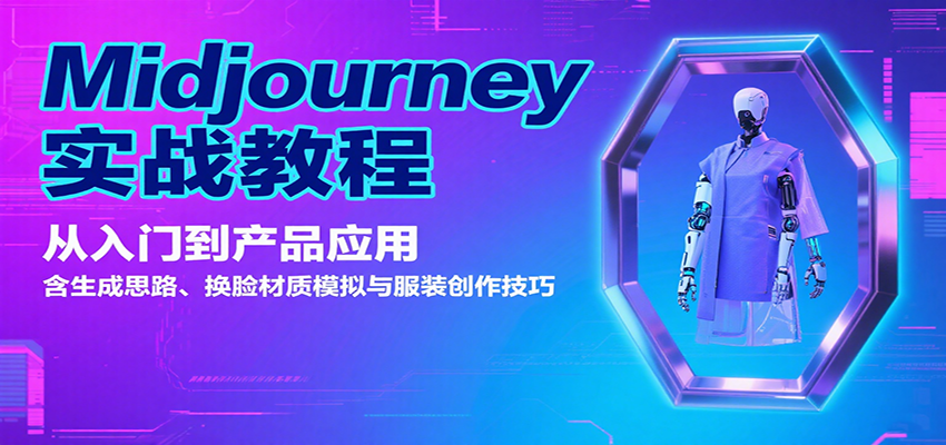 Midjourney实战教程：从入门到产品应用，含生成思路、换脸材质模拟与服装创作技巧-jixi
