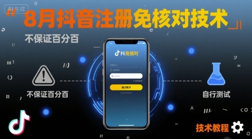 8月抖音注册免核对技术，不保证百分百，自测-jixi