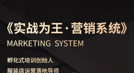 老杨·服装老板必修课《实战为王-营销系统》实现业绩被动式增长-jixi