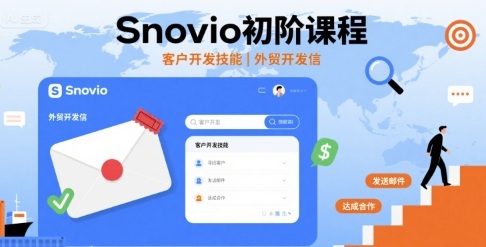 Snovio初阶课程，客户开发技能，外贸开发信-jixi