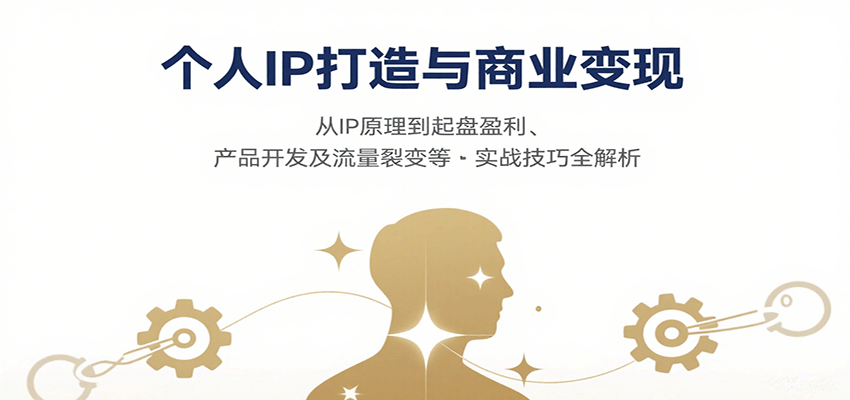 个人IP打造与商业变现，从IP原理到起盘盈利、产品开发及流量裂变等实战技巧全解析-jixi