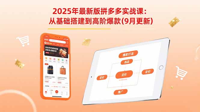 2025年最新版拼多多实战课：从基础搭建到高阶爆款(9月更新-jixi