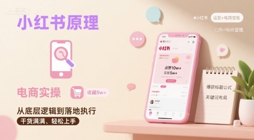 小红书原理以及详细实操流程，小红书电商教程-jixi