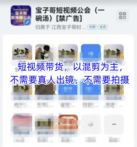 宝子哥头部团队短视频带货，以混剪为主，不需要真人出镜，不需要拍摄【更新8月】-jixi