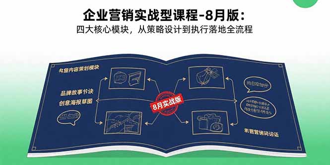 企业营销实战型课程-8月版：四大核心模块，从策略设计到执行落地全流程-jixi