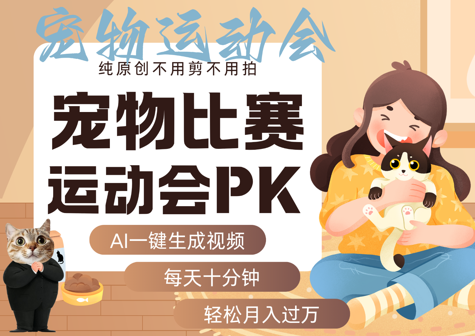 AI萌宠运动员跳水 射击 篮球 足球比赛 每天十分钟 附详细提示词文案库 代替做...-jixi