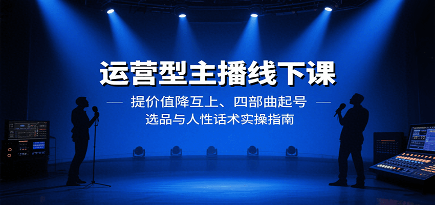 运营型主播线下课：提价值降互上、四部曲起号、选品与人性话术实操指南-jixi
