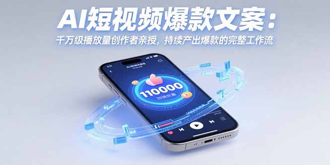 AI短视频爆款文案：千万级播放量创作者亲授，持续产出爆款的完整工作流-jixi