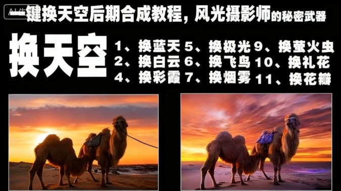 一键换天空后期合成教程，风光摄影师的秘密武器-jixi