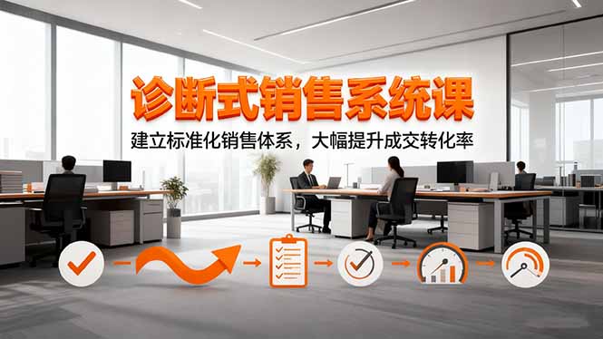 诊断式销售系统课，建立标准化销售体系，大幅提升成交转化率-jixi