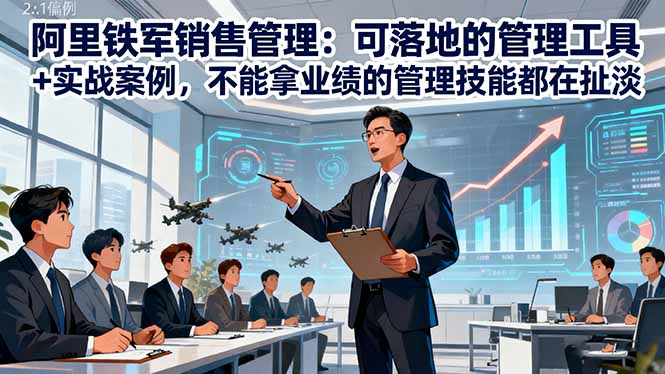 阿里铁军销售管理：可落地的管理工具+实战案例，不能拿业绩的管理都在扯淡-jixi