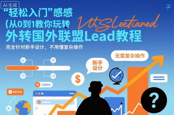 国外联盟賺美刀项目，从0到1教你玩转国外联盟Lead教程，纯新手可操作性100%-jixi